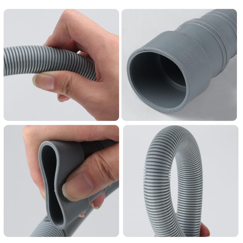 2 M/6.56 ft Washing Machine Drain Hose Extension,Universal Dishwasher Drain Hose Extension Kit,Flexible Hose for for Washer Dishwasher Dehumidifier Drain Hose, with 2 Hose Clamps,1U Hose Holder