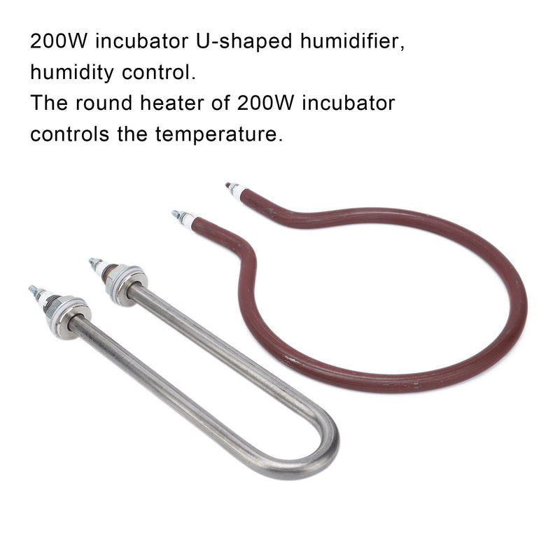 Joyzan Incubator Heater Tube Heating Element, Incubator Element Coil | Circular Tube Plate Cabinet Egg Incubators Accessories Farms Hatching Chicks Candler Turner Ducklings Poultry Brooder 200W