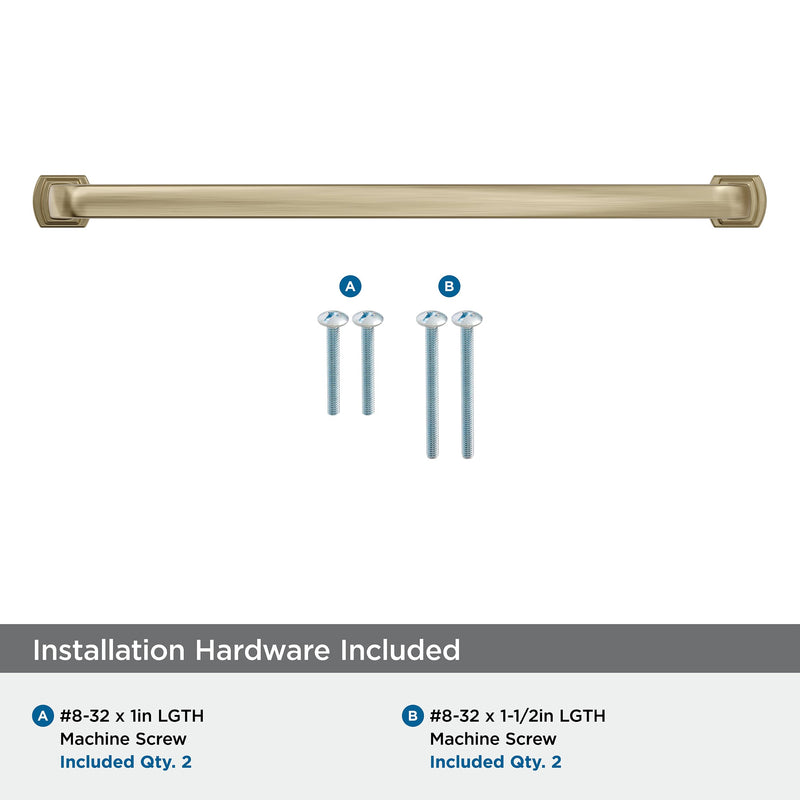 Amerock Surpass 10-1/16 inch (256 mm) Center-to-Center Golden Champagne Cabinet Pull, BP55522BBZ