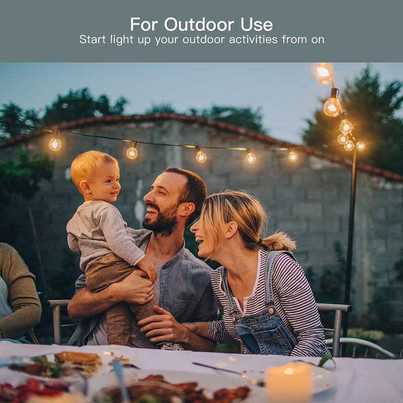 TREATLIFE 2 in 1 Outdoor Smart Dimmer Plug, 2 Individual Control Sockets, 600W, Compatible with Alexa, Google Home, IP64 for Outdoor String Lights, Dusk to Dawn, 2.4GHz WiFi Only 2-Socket 1Pack