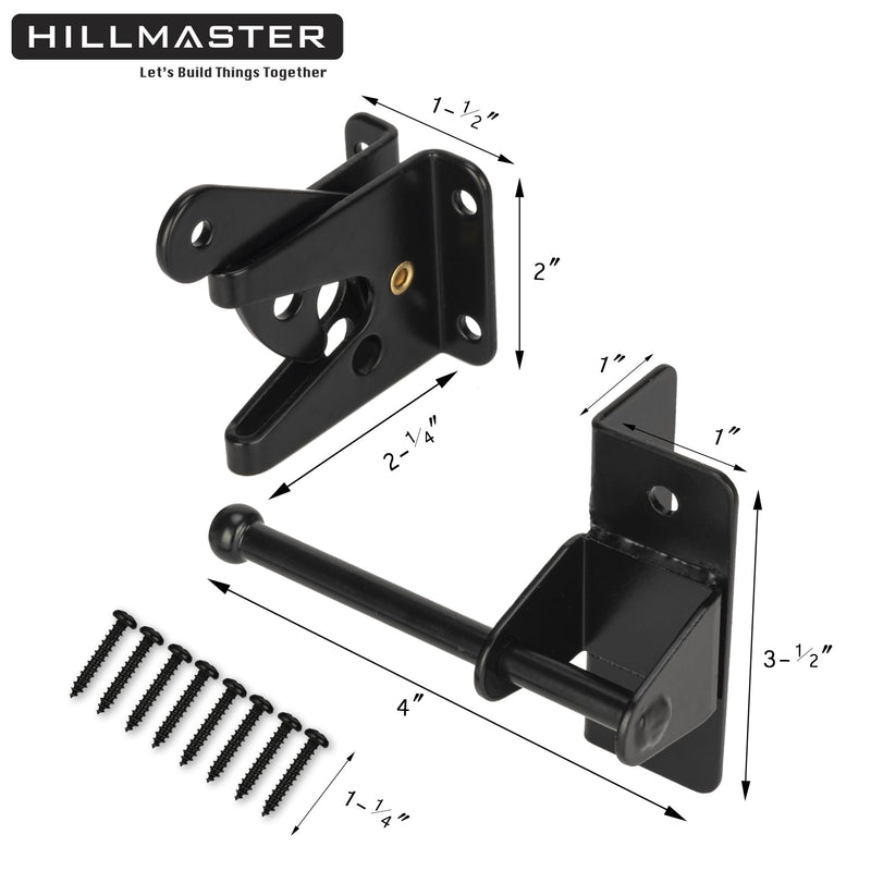 Self Locking Gate Latch for Wooden Fence,Heavy Duty Gravity Fence Latch Privacy Door Latch for Wood Gate,Metal Gates,Vinyl Fence,Gate Hardware Gate Door Lock for Outdoor Pool,Black Finish Finger Pull