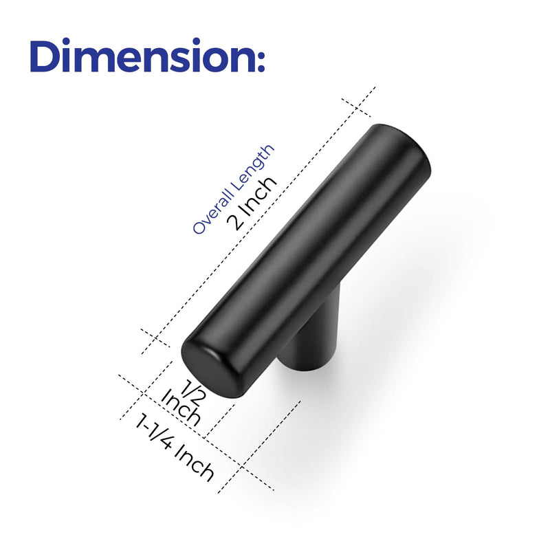 10 Pack 2 inch Cabinet Pulls Matte Black Stainless Steel Kitchen Drawer Pulls Cupboard Handles Cabinet Handles 10