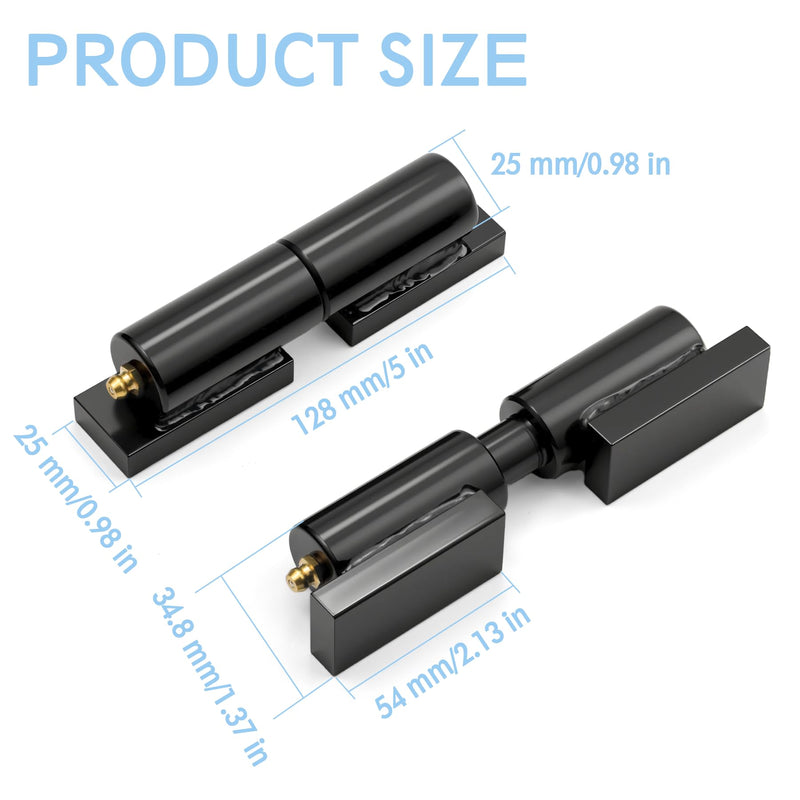 5 Inches Heavy Duty Gate Hinges for Swing Door Trailer Ramp Gate 2PACK Hinges Heavy Duty Barrel Hinge Weld On Install