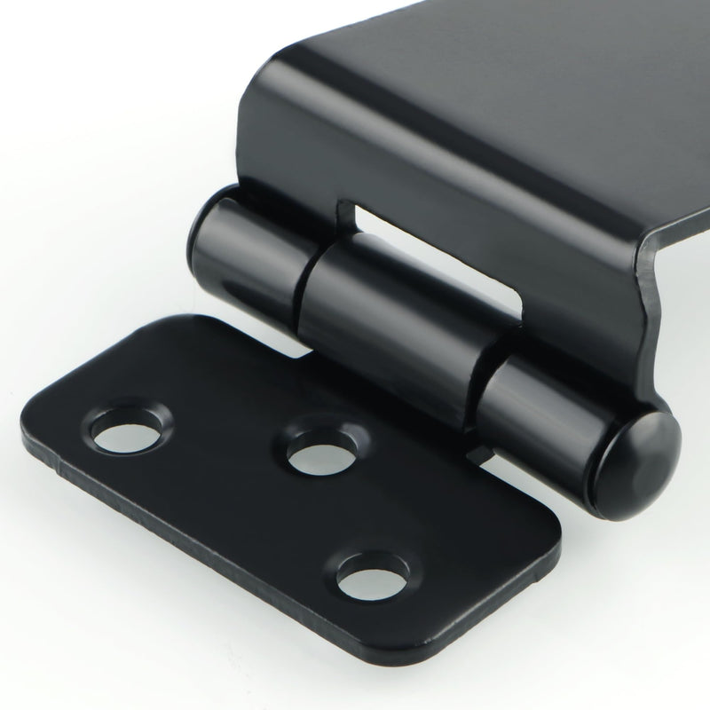 Alise Keyed Hasp Lock Right Angle 90°,4 Inch Safety Packlock Clasp Hasp Lock Latch with Lock, Black Door Hinge Lock with Keys Keyed Locking Hasp for Cabinets Closets Doors 4 Inch