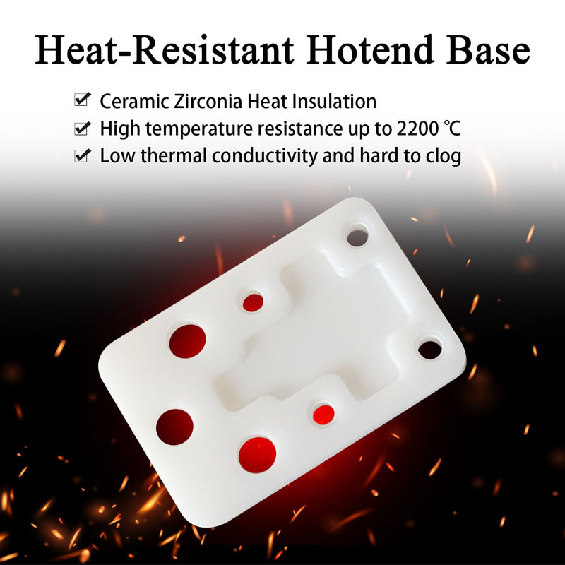 Hotend Heating Assembly Kit Base Clip for Anycubic Kobra S1 Max 3D Printer | Hot End Heat Assembly with Thermistor & Heater Cartridge, Ceramic Zirconia Insulated Base, 2200°C Heat-Resistant, Quick-Swap