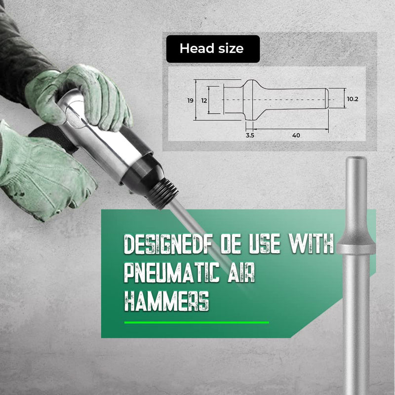 Monkey King Bar-Pneumatic Chisel 3/4" Width Long 18" - 0.401 Inch Shank Pneumatic Hammers Bits for Air Hammer 3/4" Width Flat Pneumatic Chisel