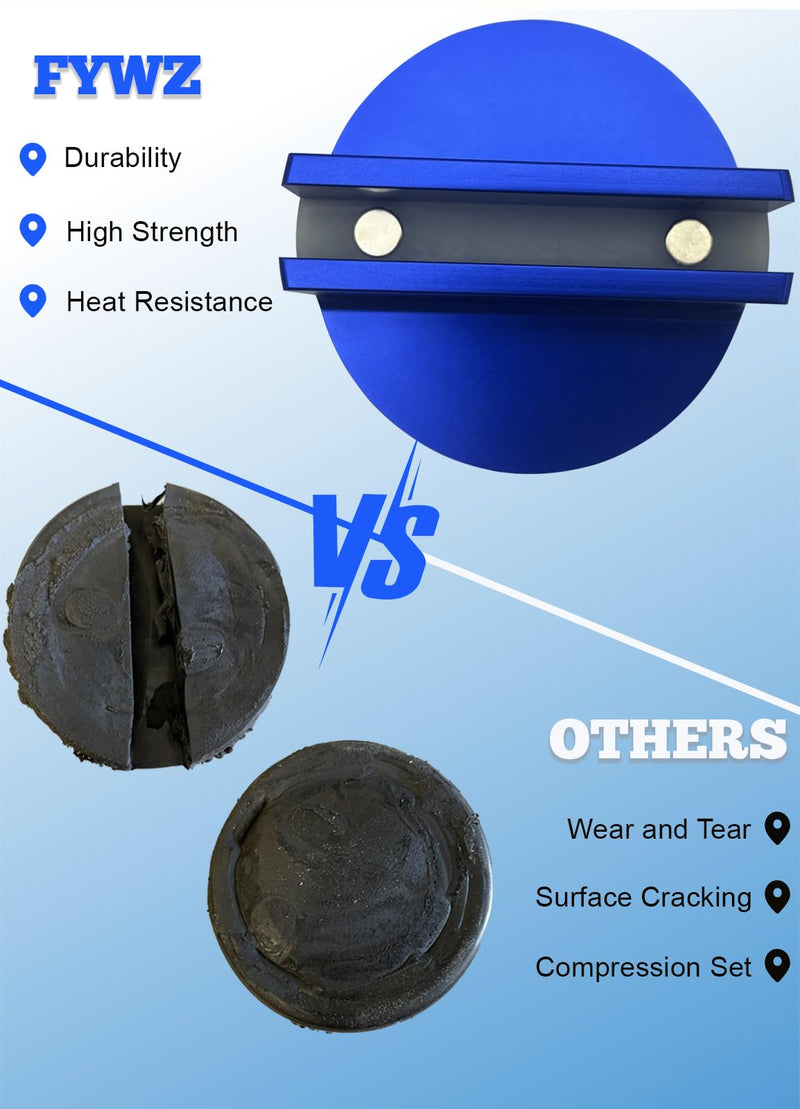 Pinch Weld Jack Pad - Aluminum Jack Pads with Large Slotted Grooved Magnetic Jack Pad Pad for Universal Vehicles 0.4" Slotted Aluminum Groove Frame Guide Rail Adapter (Blue 1 Pack) 1 Pack-Blue