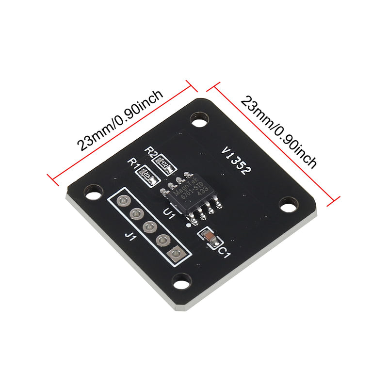 5PCS MT6701 Magnetic Encoder Magnetic Induction Angle Measurement Sensor Module 14bit High Precision Replacement AS5600