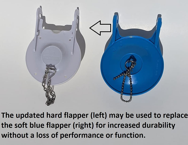 Lowe's AquaSource UPDATED Hard Plastic OEM / Original Flapper for 1.28gpf Single Flush Toilets - including Henshaw, Colby, Lyndsay, Rutherford, 12293, 98923 (Packaging: Standard Clamshell) Packaging: Plastic Clamshell