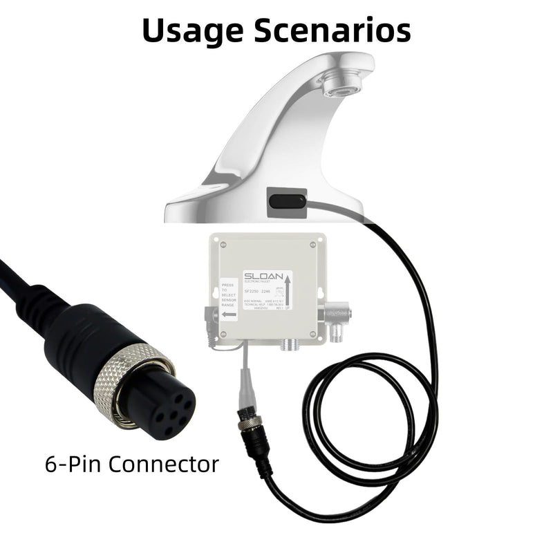 Banhey Faucet Sensor Replacement Kit, Compatible with Sloan SFP-41-A SF Series Electronic Faucets, 6-Pin Connector, Fits SF2100/2150/2200/2250/2300/2350/2400/2451, Infrared WC Repair Parts 0362041