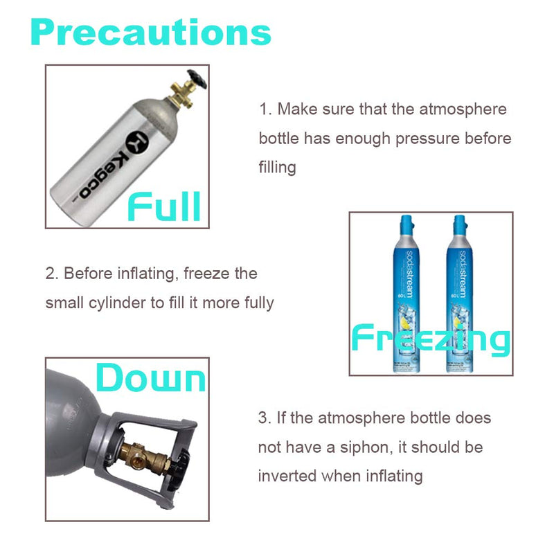 CGA320 CO2 Cylinder Refill Adapter Hose, CO2 Refill Station Connector Kit for Filling Blue Soda-maker Tank(CGA320 to TR21-4, Dual Valve with Gauge) (24 Inch) 24 Inch