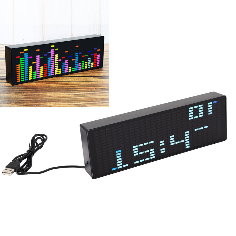 Garosa LED Music Spectrum Display 16x24 RGB Audio Visualizer with 12 Dynamic Effects 7 Colors 84 Combinations for Home Car Game Room