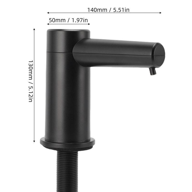 Zunate Touchless Built in Sink Soap Dispenser | Automatic Deck Mounted Pump with 2 Adjustable Dispensing Modes for Kitchen & Bathroom | for Hand & Dish Liquid (Gel Original Liquid Version) Gel Original Liquid Version