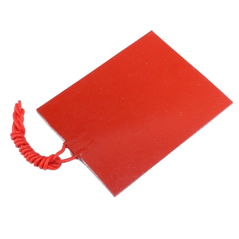 4PCS Silicone Heater Mat, Icstation Rubber Heating Mat 12V 25W Electric Blanket Flexible Mat Constant Temperature 80X100mm Red 4