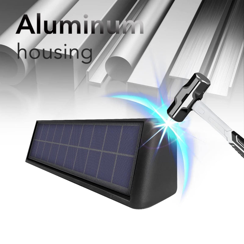 Solar Lights Outdoor 3000K Warm Aluminum Waterproof Dusk to Dawn Lighting Wall Sconce Up Down for Outside, Fence, Walkway, Porch, Deck 2 Pack