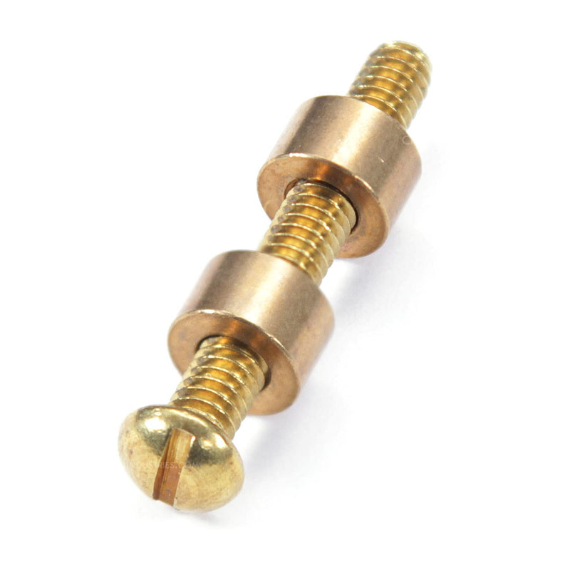 Loveless Fasteners (10 Pack) with Step Drill for DIY Handles & Knife Handle Repair - USA Size (0.312 x 8-32US x 1.15 Inch) - (Brass/Brass) (0.312 x 8-32US x 1.15 Inch) (10)(Brass Heads/Brass Screw) + (1)(Step Drill)