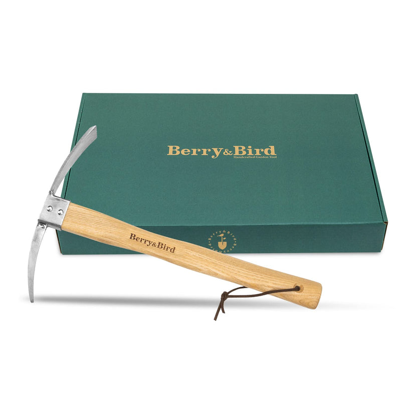 Berry&Bird Gardening Pick Axes, Stainless Steel Pickaxe Mattock Hoe with Wooden Handle, Heavy Duty Pick Axe Hand Tool for Transplanting Digging Planting Loosening Soil Camping or Prospecting Lenght:14.9inch