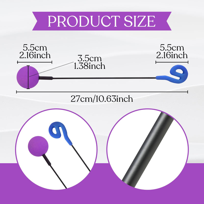 Colaxi Friction Gong Mallet, Whales Sound Mallet Percussion with Rubber Ball Head, Friction Mallet for Yoga Players Playing