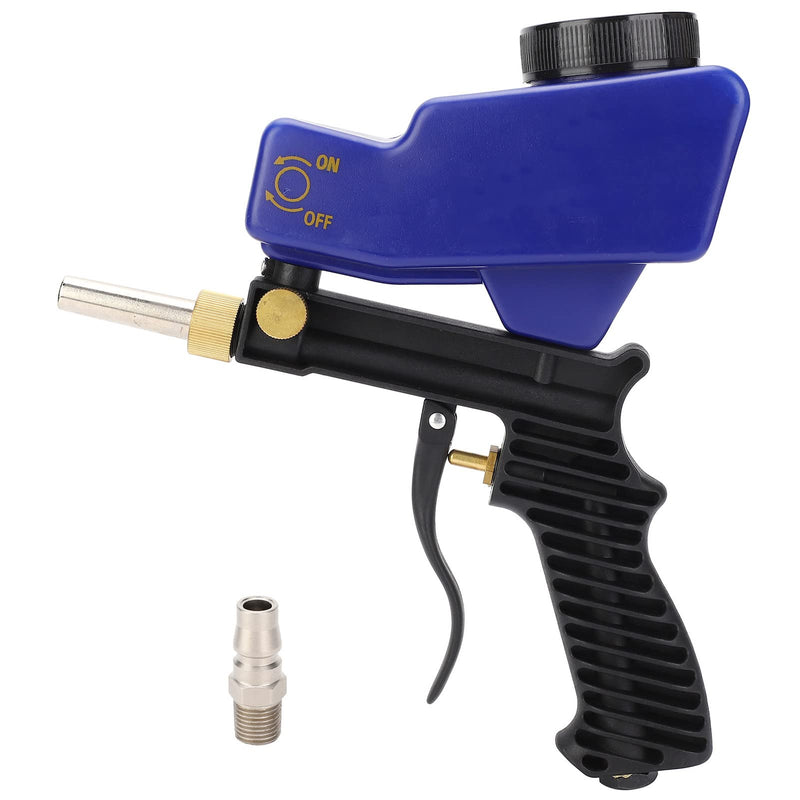 Feed Sandblasting Gun, Portable Handheld Sandblaster 70-150 PSI 6000RPM Air Sand Spray Gun Blasting Machine Tool Set Kit Paint Guns Accessories with Connector