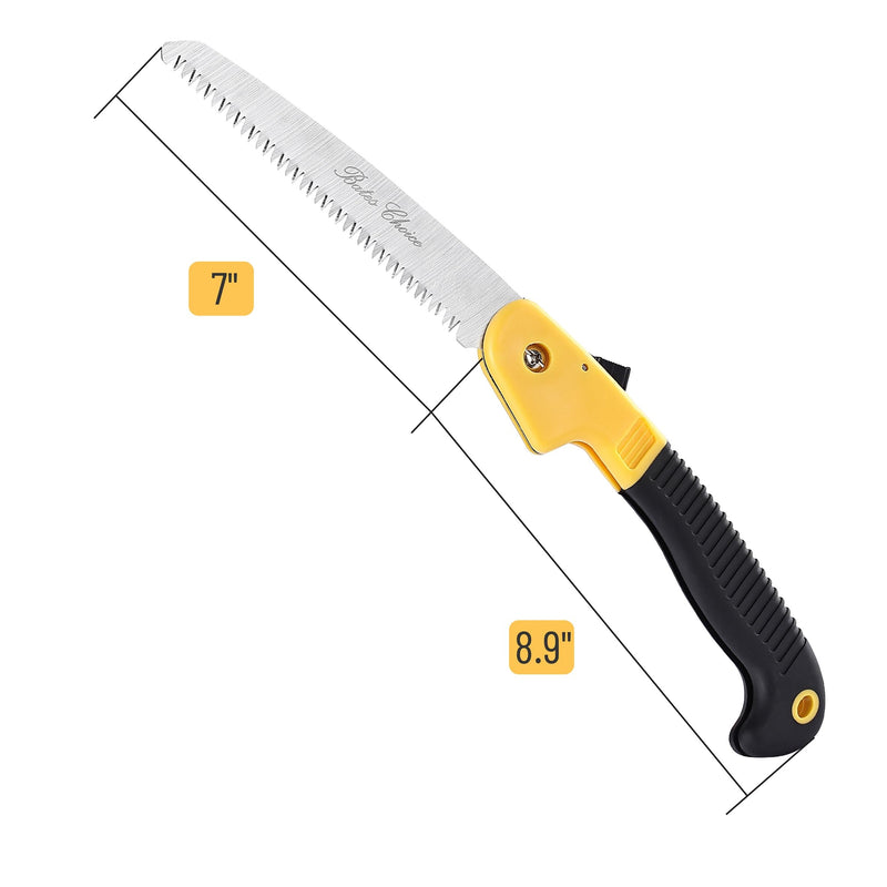 Bates- Folding Saw, 7-Inch, Hand Saw, Pruning Saw, Camping Saw, Hand Saws for Tree Trimming, Folding Hand Saw, Foldable Saw, Small Hand Saw, Folding Camp Saw, Hand Saw for Tree Cutting