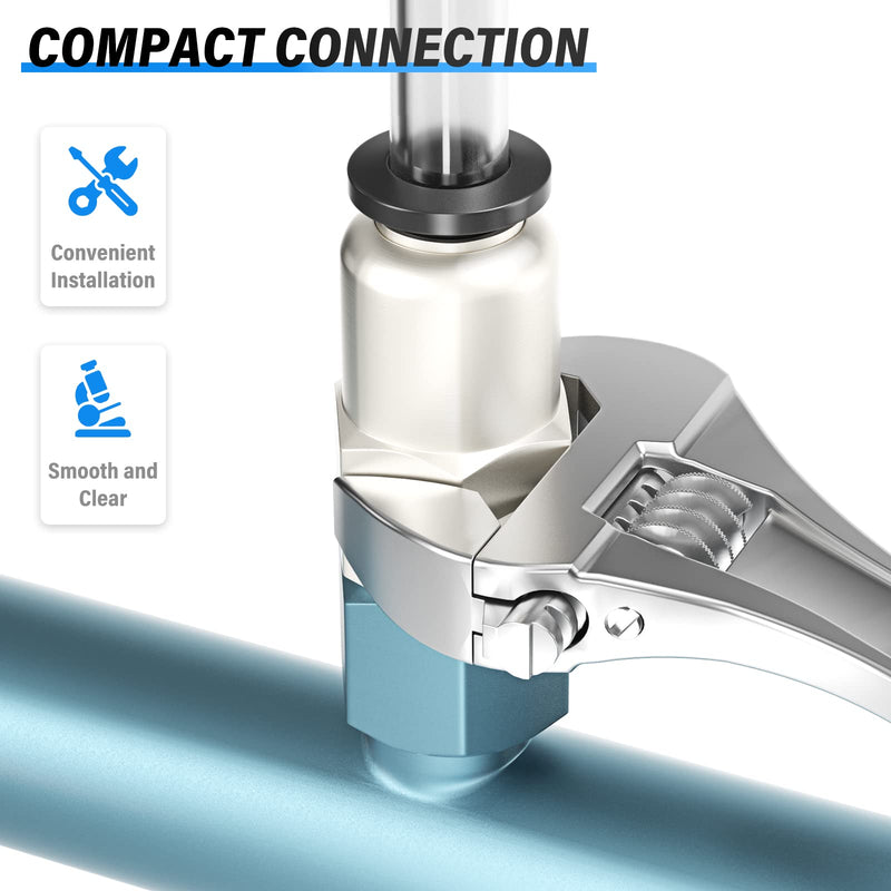 TAILONZ PNEUMATIC Female Straight 1/2 Inch Tube OD x 1/4 Inch NPT Thread Push to Connect Fittings PCF-1/2-N2(Pack of 2) 1/2"OD-1/4"NPT