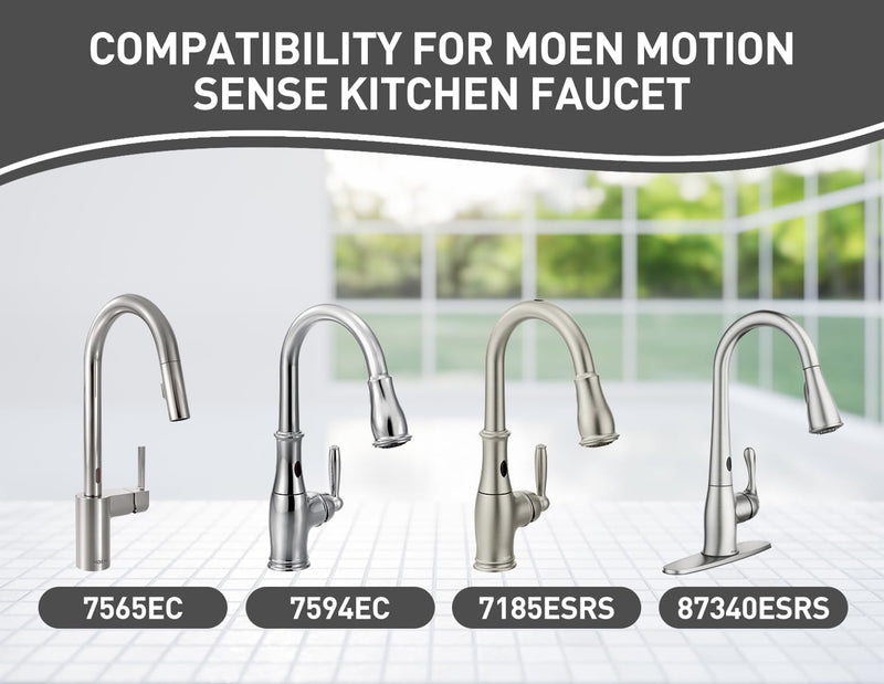 169031 Kit Compatible with Moen AC Power Cord Adapter Kit for Moen MotionSense, Kitchen Faucets， 169031 (AC Adapter+ Power Splitter)