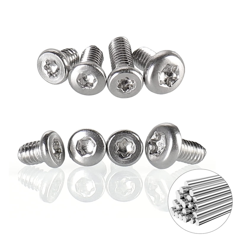 100pcs Pocket blade knife handle screws,Knife Pocket Clip Screw,Tactical Survival Knife Screw,EDC folding knives hilt fasteners,shaft pivot pin rivets,M2.5 Machine Screws,Stainless Steel,4 Type