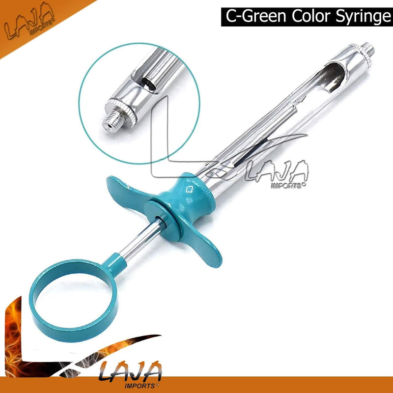 Dental Syringe 1.8Ml Set Of 7 Stainless Steel Dental Instrument (Mix Color ) for Educational Use