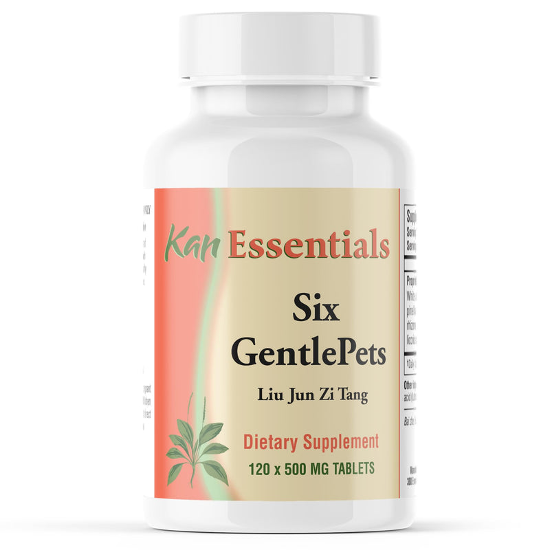 Kan Herbs Company Six GentlePets – Traditional Chinese Herbal Blend for Dogs and Cats to Support Energy, Digestion, Appetite, and Respiratory Comfort, Herbal Supplement for Pets, 120 Tablets