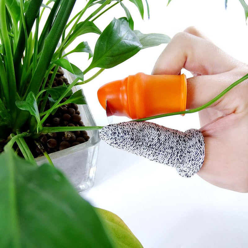YBB 12 Pcs Gardening Silicone Thumb Knife Harvesting Tool, Separator Finger Plant Fruit Picking Knife Garden Tool (L) L