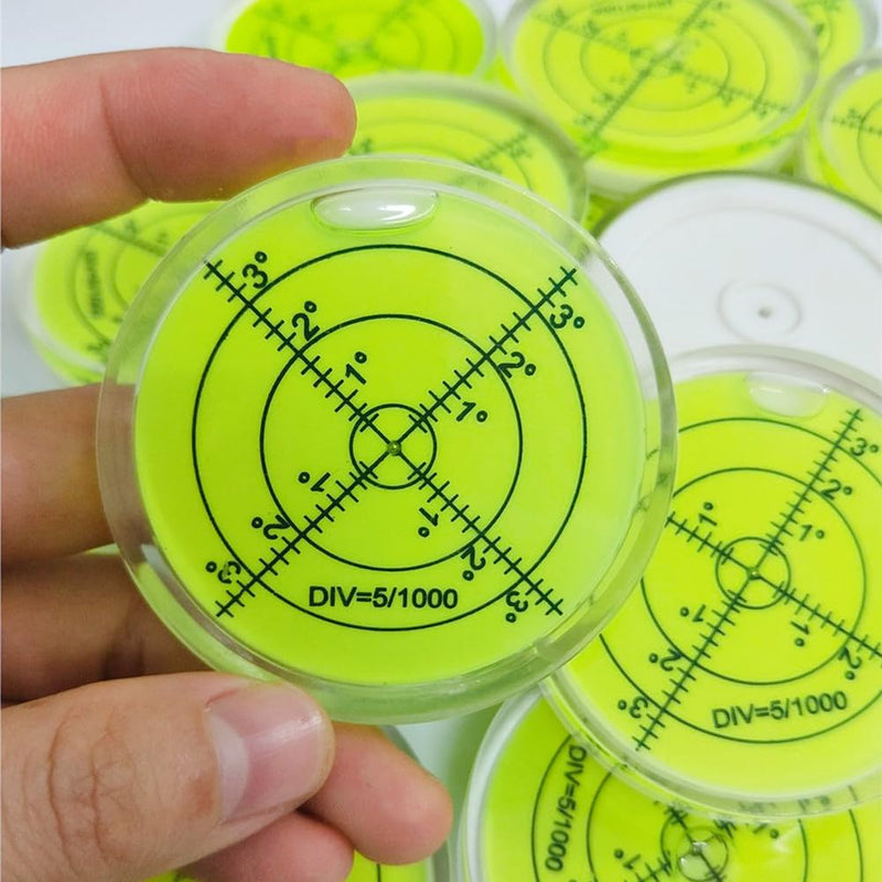 Bubble Spirit Level 60x12mm Degree Marked Surface Circular Level Round Levels Bubble Measuring Layout Tools A-color