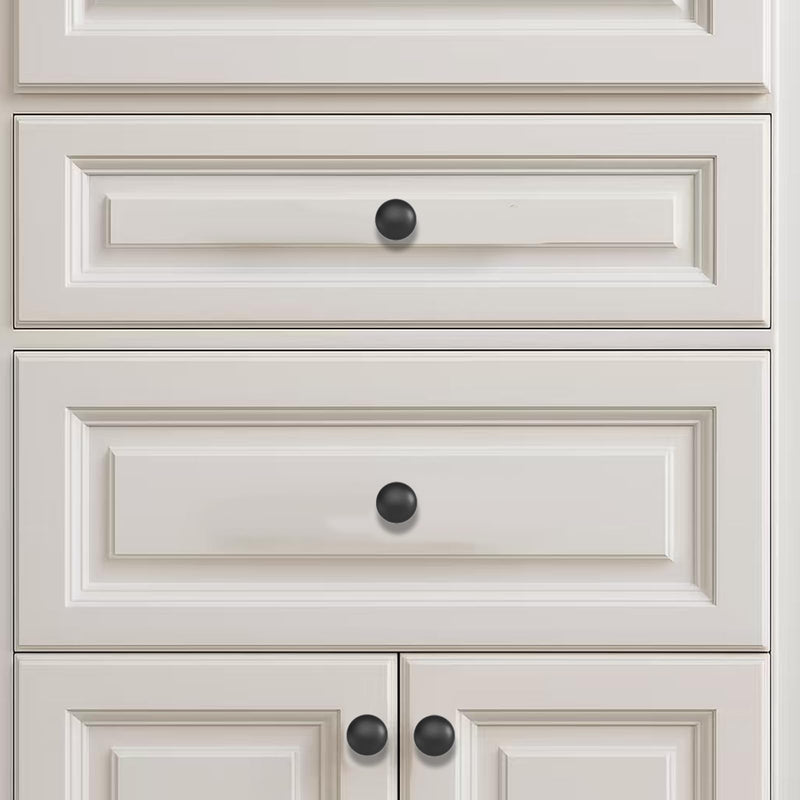 khtumeware 4 Pack Black Cabinet knobs Solid Heavy-Duty Bifold Closet Door Knobs Door Drawer Handles for Dresser Drawers Bi-Fold Door Knob