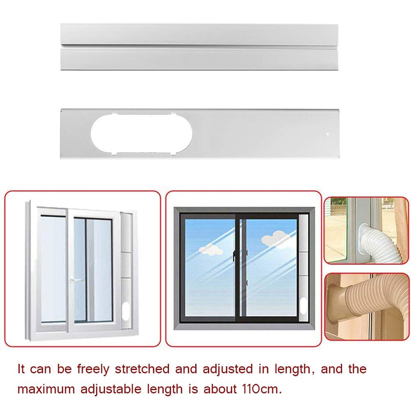 Portable Air Conditioner Window Kit,2PCS Universal Mobile Air Conditioner Adjustable Window Sealing Plate Splint Baffle, Lightweight Soft Baffle for Sliding Window or Sliding
