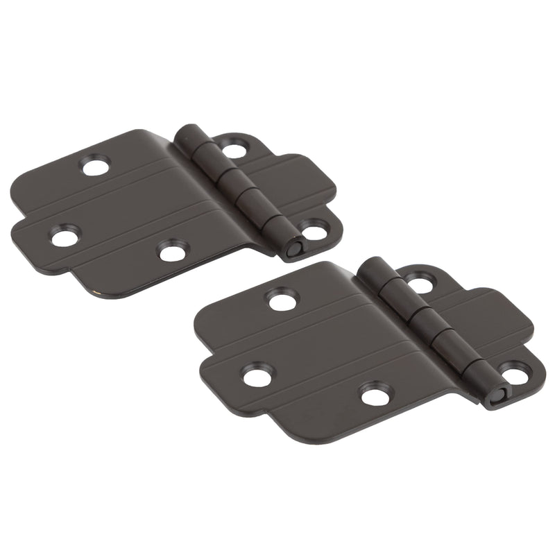 Oil Rubbed Bronze Art Deco Offset Mount Cabinet Door Hinge | Pack of 2 | Hoosier Type Cabinets Reproduction Hardware | UA-202-HOB (1) 1 Oil Rubbed Bronze
