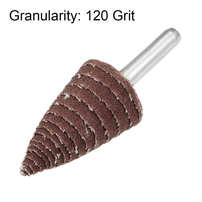 uxcell 25mm Cone Shape Abrasive Flap Wheel 1/4" Shank for Deburring Sanding Polishing 120 Grits 10 Pcs 120 Grit