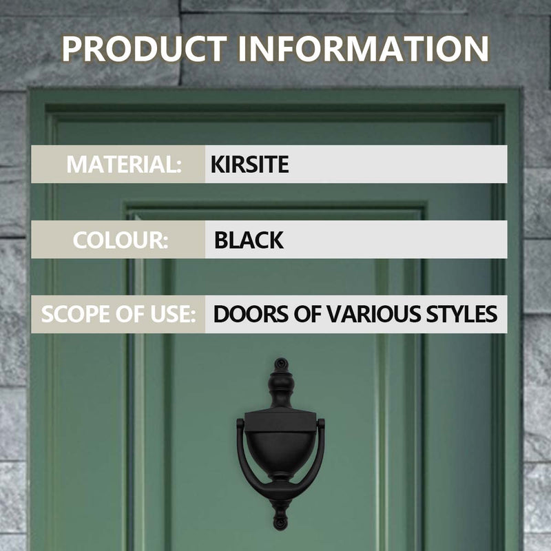 SANATO Black Door Knocker Hardware Door Knockers for Front Door, 6.2 inch Height (6.2" Height, Nickel)