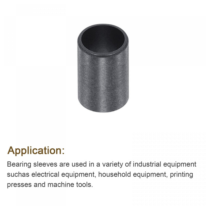 uxcell Sleeve Bearings 10mm Bore 12mm OD 20mm Length POM Wrapped Oilless Bushings Black 4pcs 10x12x20mm