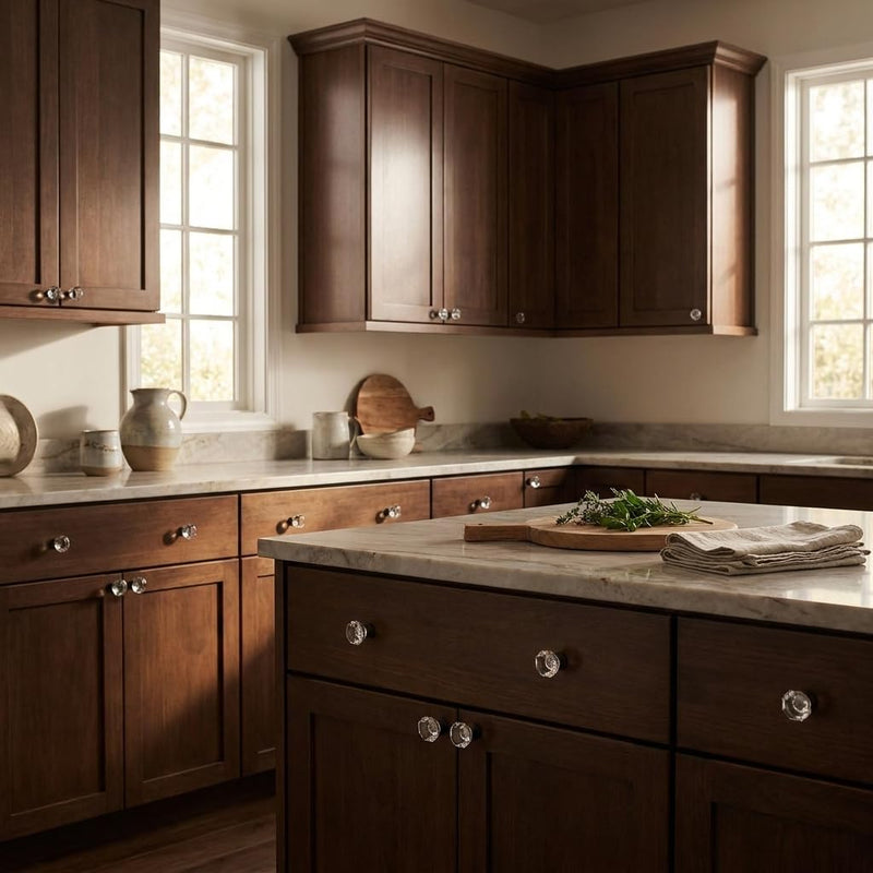 Cosmas 20 Pack 5268ORB-C Oil Rubbed Bronze Glass Knob 1-5/16 Inch Diameter