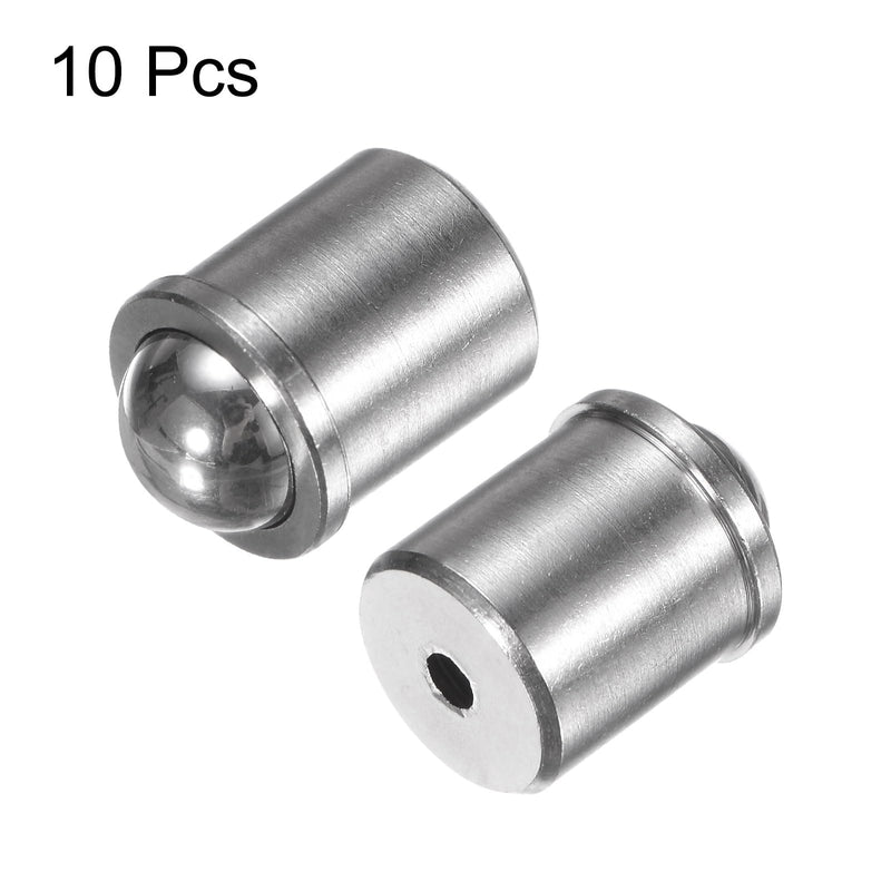 HARFINGTON 10pcs Ball Point Spring Plungers 8x9mm 304 Stainless Steel Precision Positioning Beads Ball Spring Plungers Ball Catch Latch for Door Cupboard Mechanical Devices Clamps Furniture
