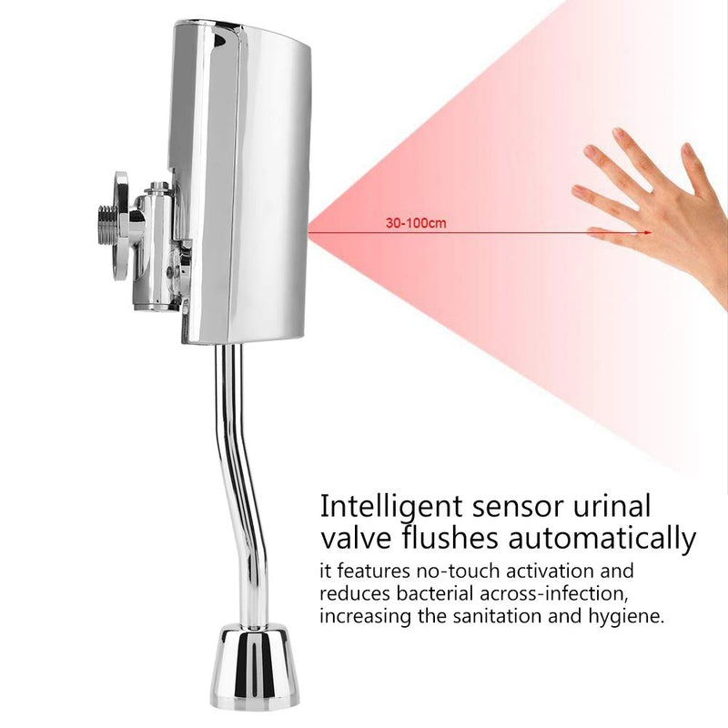 Automatic Sensor Urinal Valve, Urinal Flush Valve Auto Urinals Flushing Set, Wall Mounted Touchless Flush Valve Bathroom Fixtures, for Bathroom Toilet