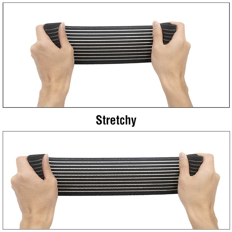 Luwint Bounce Breast Compression Band - Post Surgical Implant Stabilizer Strap Support Brace Bandage Black