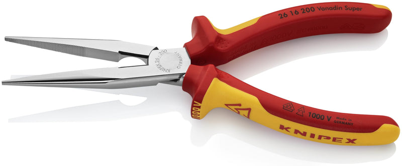 KNIPEX Long Nose Pliers w/Cut-1000V Insulated