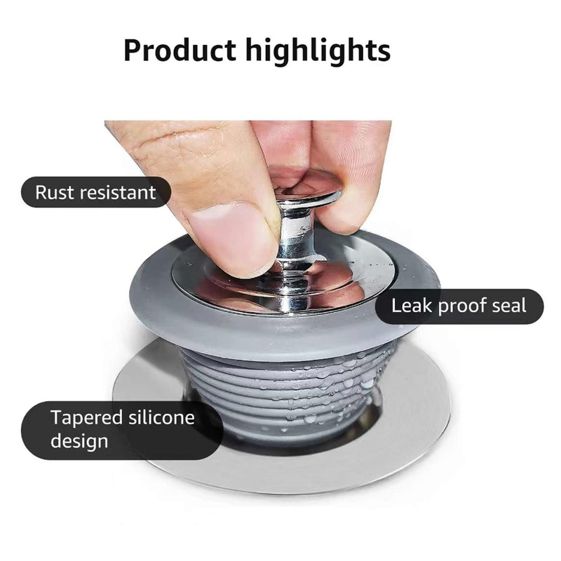 Bathtub Drain Stopper, Sink Stopper, Tub Stopper, Bathtub Drain Plug, Universal Bathroom Bath Tub Drain Stoppers, Shower Drain Cover Accessories Replacement Jets Hair Catcher Topper Rubber(Patented)