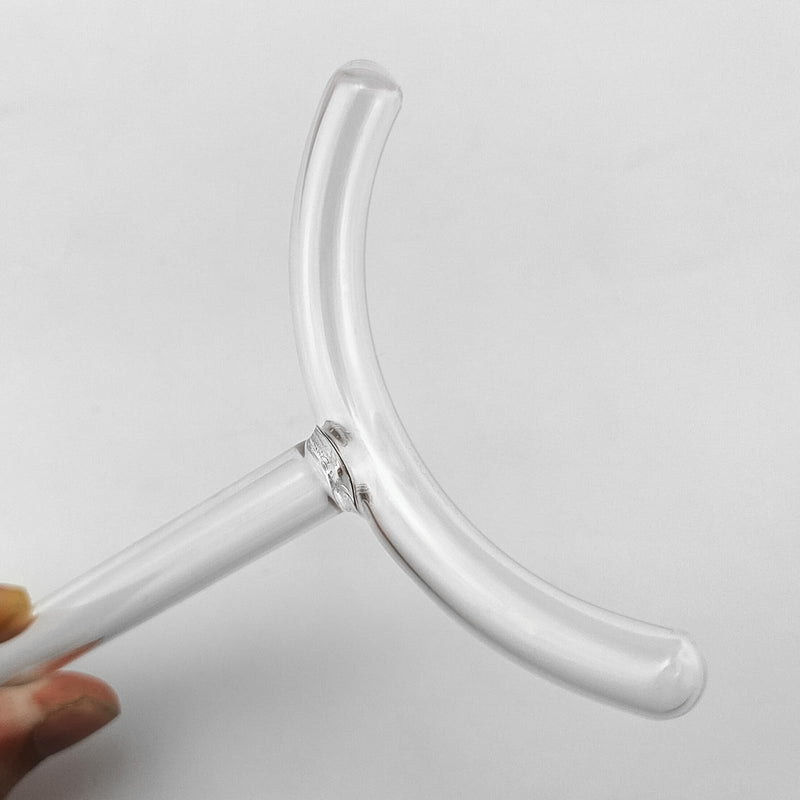 2pcs Electrode Wand Glass Tube Handheld Spare Parts Elitzia ETHB01 (Purple and Orange Y Shape)