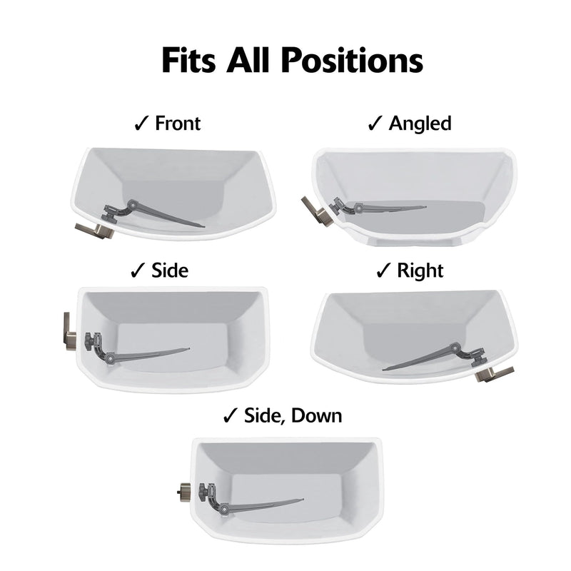 Korky StrongARM Metal Toilet Handle and Lever - Universal to Fit Front, Angled, Side, Left, and Right Mount Toilets - Contemporary Style in Chrome