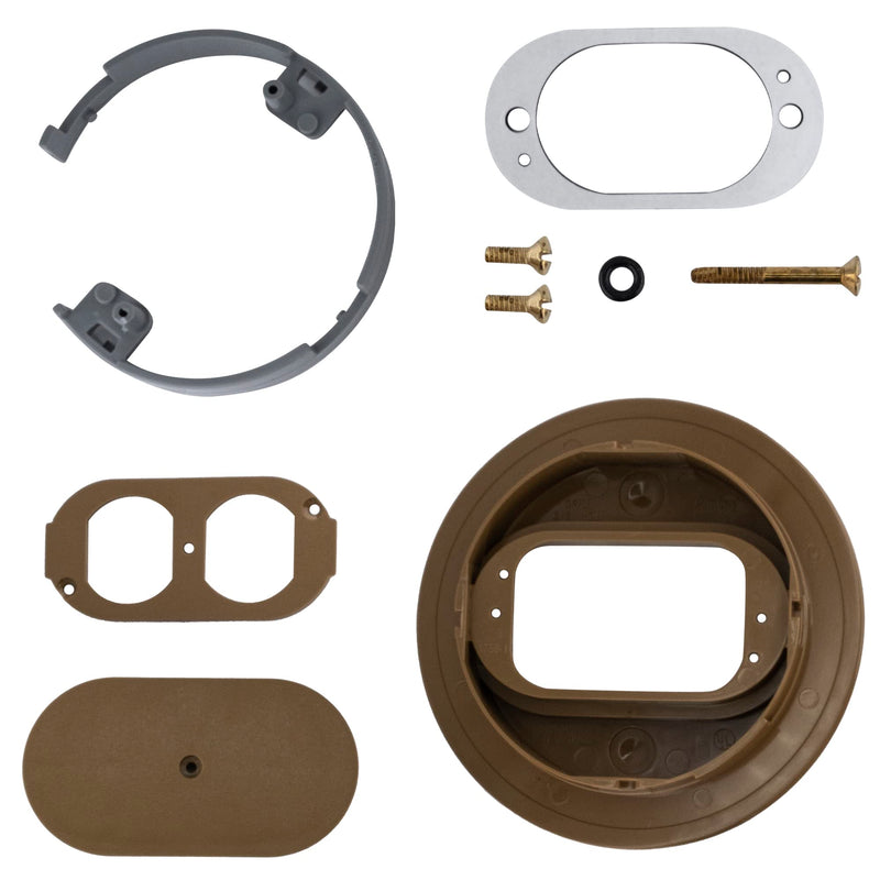 E97DSC Duplex Receptacle Flush Mount Carmel Cover