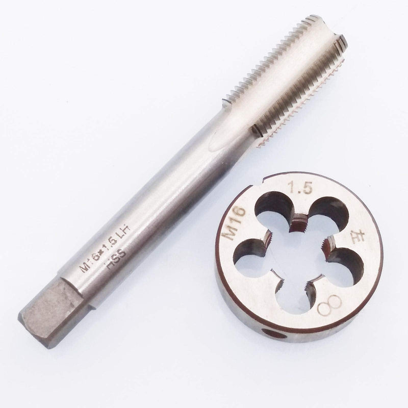 HSS M16 x 1.5mm Tap and M16 x 1.5mm Die Metric Thread Left Hand