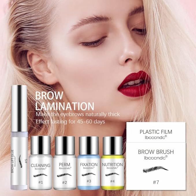 Yicdfur Eyebrow Perm Set Eyebrow Lamination Glue Kit Makeup Tool Household Eyebrow Lift, Lotion Liquid Set, Professional Eyebrow Lift, Styling Kit, Eyebrow Design, Sustainable, Waterproof and Sweatproof - NewNest Australia