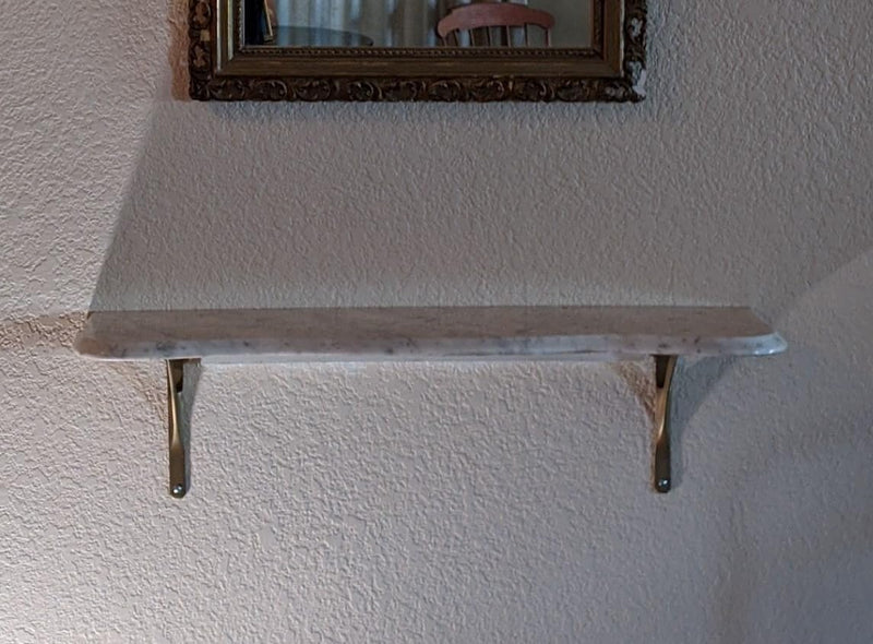 Brass Antique L Shape Shelf Bracket 7 3/8" x 9 7/8" – Heavy Duty Wall Mount Support for Floating Shelves, Durable & Stylish Metal Shelf Bracket for Home & Office (Pack of 1) 7 3/8 x 9 7/8 inch Brass Antique (1 PCS)