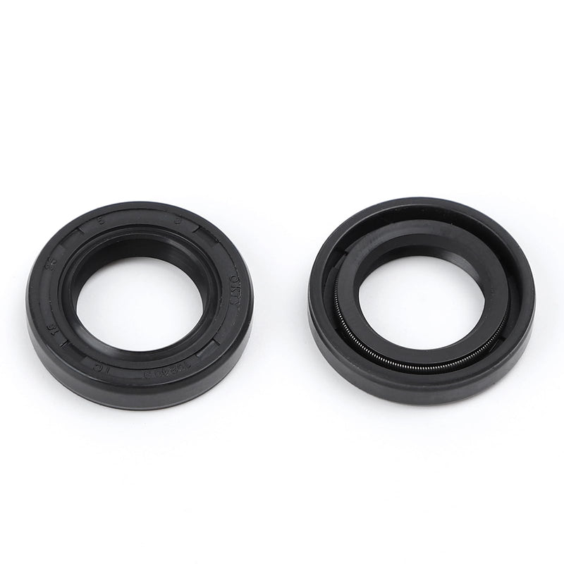 2Pcs Oil Seal 15mm x 25mm x 5mm in High-Concentration Nitrile Rubber Material Double Lip with Spring for CFmoto Cforce Zfore Ufore 500 600 800 950 1000 OEM Parts Number:0180-065002 15 x 25 x 5 2Pcs